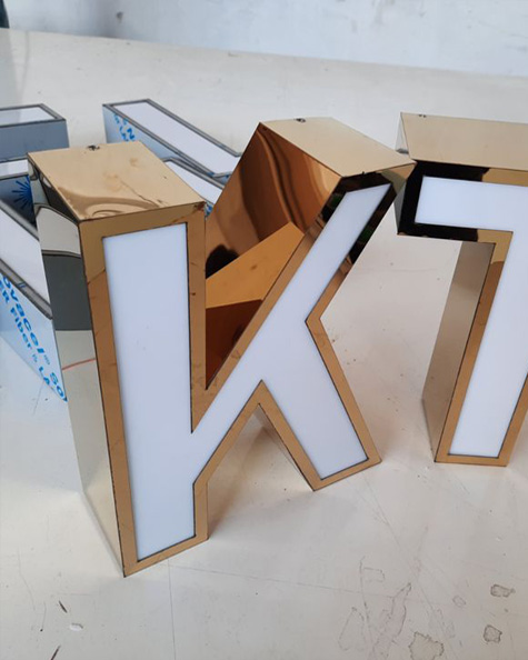 Bronz Paslanmaz Harf Tabela