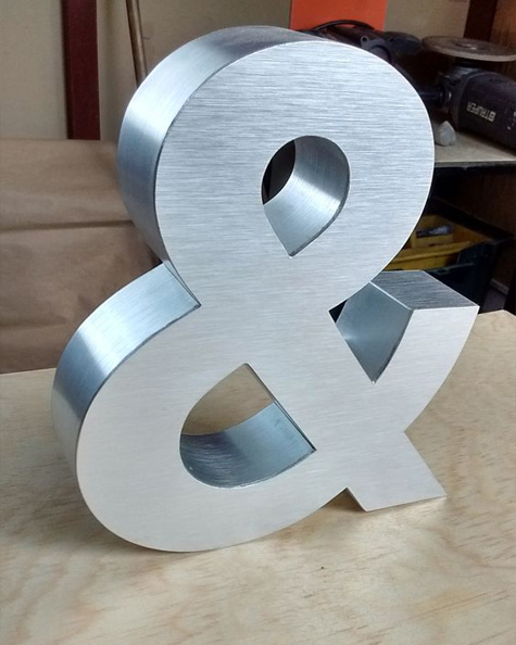 Gümüş Satene Paslanmaz Harf Tabela